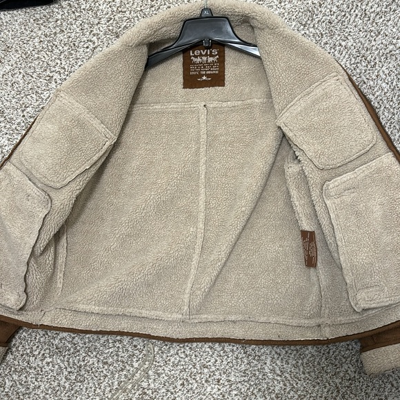 Levi’s brown faux Sherpa jacket S - Picture 6 of 7